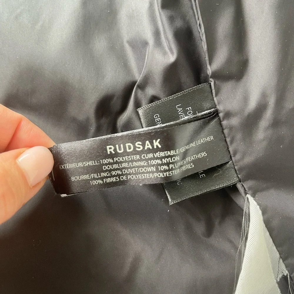 RUDSAK Silvia Leather Sleeved Down Parka - Picture 11 of 13